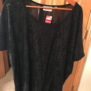 Party shirt of black sequence